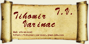 Tihomir Varinac vizit kartica